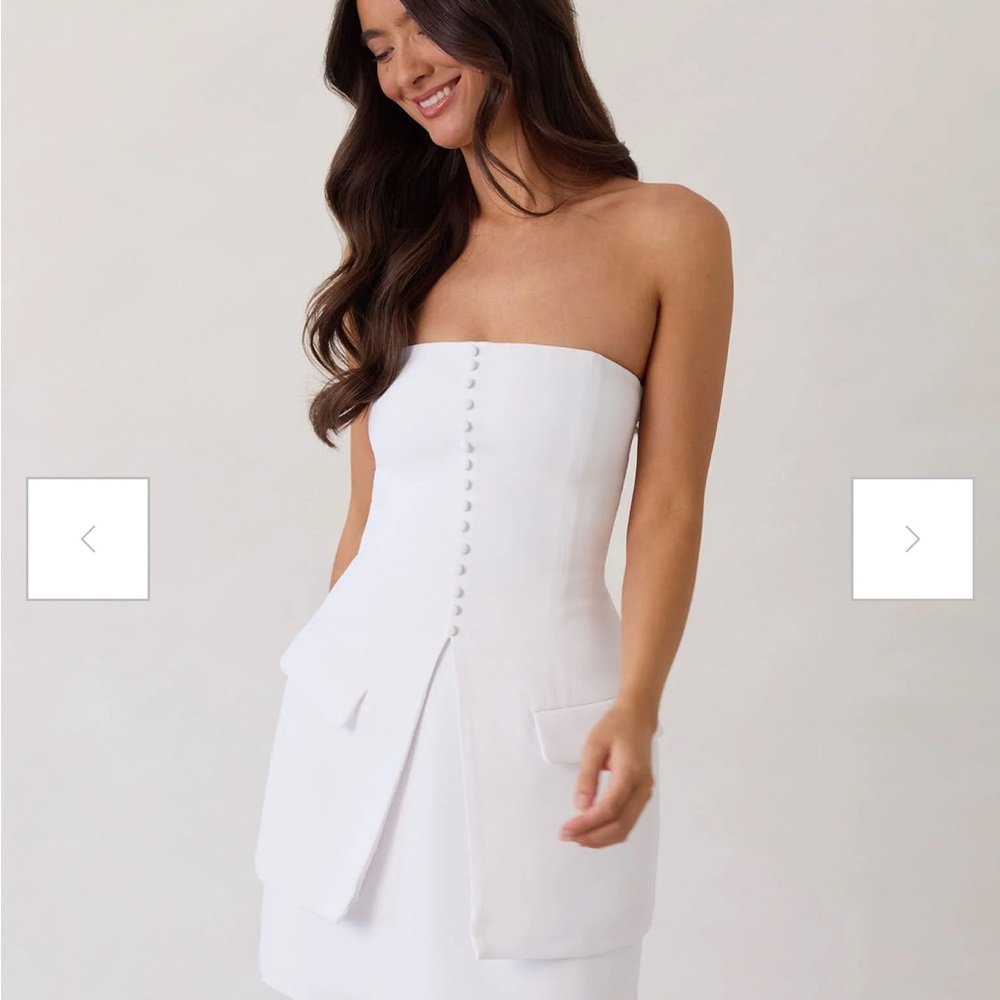 Two piece white set - perfect for brides to be!